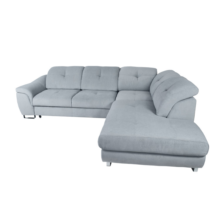 Orren Ellis Mohit 110.2" Wide Velvet Reclining Sofa & Chaise Wayfair
